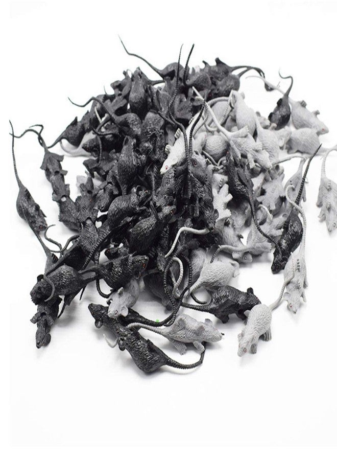 HYSTYLE 20 Pcs Mini Simulated Mouse Model Realistic Terror Small Fake Plastic Mouse Figurines for Novelty Toy Kids' Halloween Toy Joke Prank - Image 1
